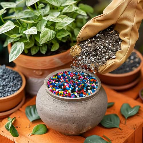 0.88 LB Colored & Black Pea Gravel (Mixed Colors)