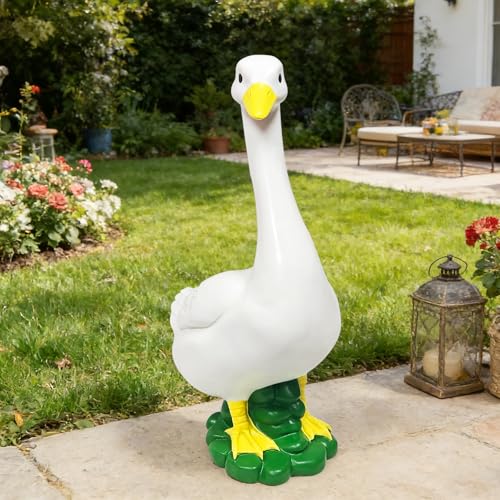 Porch Goose Statue (boy birthday goose)