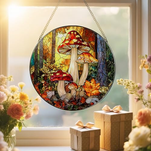 8 Inch Mushroom Suncatcher Ornament (Mushroom)