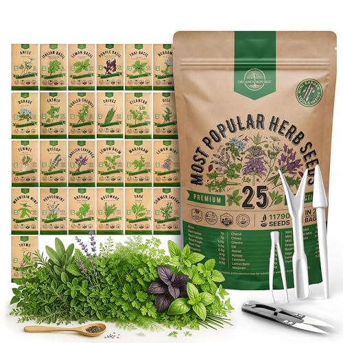 25 Most Popular Herb Seeds Variety Pack