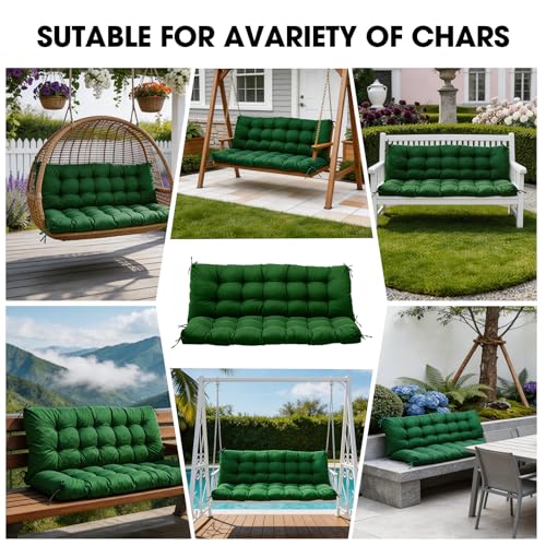 Porch Swing Cushions (Dark Green / 60x40in)