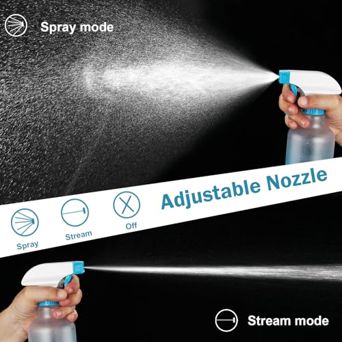 16.9oz 500ml Plastic Spray Bottles 2 Pack (Blue)