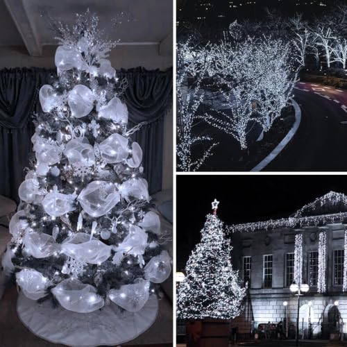 6pack 600LED Solar String Lights Outdoor Waterproof Cool White (Cool White / 6PK-600LED)
