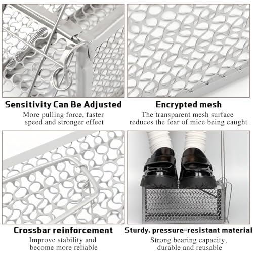 2 Pcs Rat Trap Live Animal Cage for Squirrel Chipmunk Mouse (Silver)