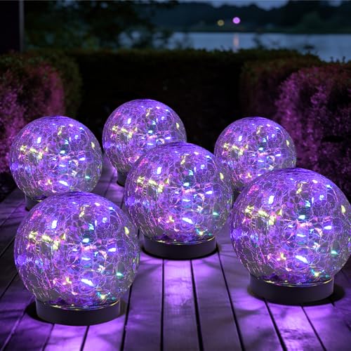 Solar Globe Lights Outdoor Waterproof (Multicolor / 6 globes)