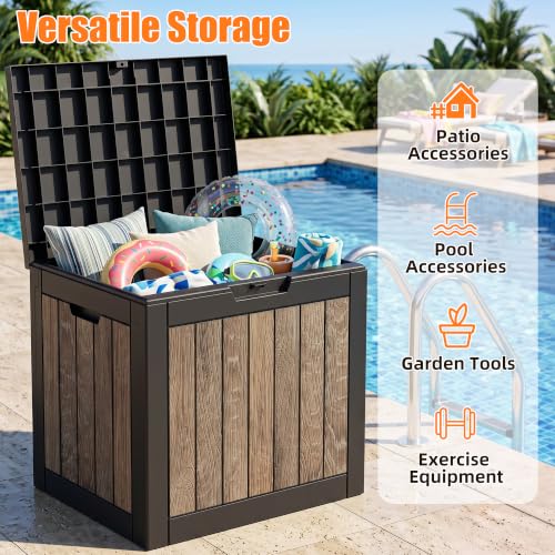 40 Gallon Outdoor Deck Box (Cherry Wood / 40 Gallon)