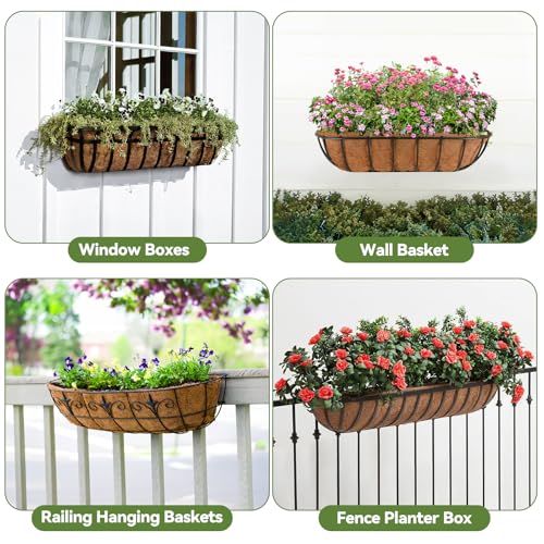 2Pcs Trough Coco Liner 30" Coco Coir Liners for Planters (30inch -2PCS)