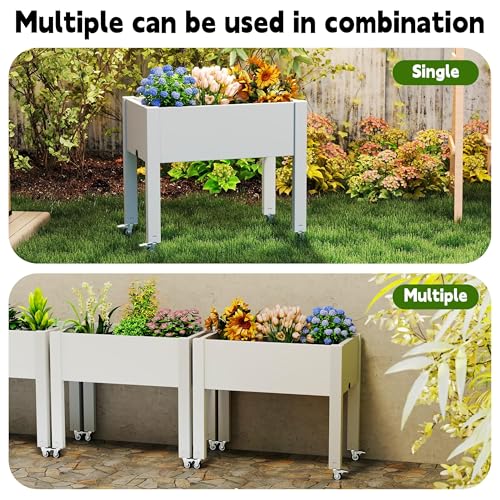 Raised Garden Bed with Legs (Ashen / 30.04*17.72*28.9)