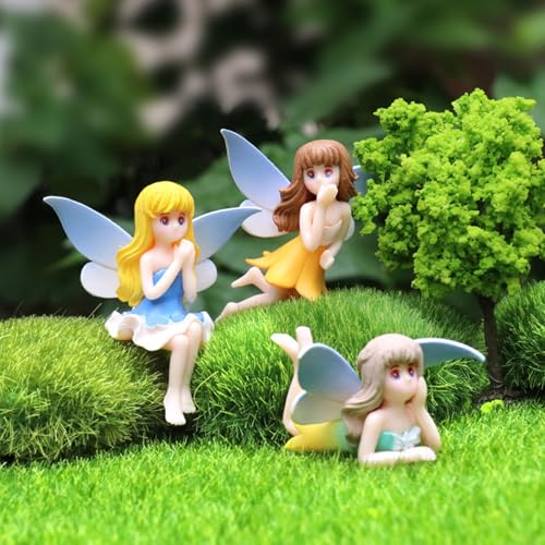 29 Pieces Miniature Fairy Garden Accessories Small Fairy Figurines Hand Painted Fairies Figures for Car Decor Garden Flower Pot Birthday Cake Topper (Fairy Garden)