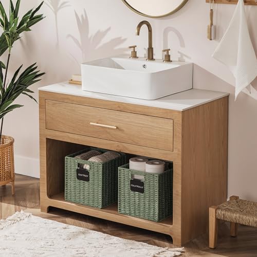 4 Pack Wicker Basket (Green / 4pack-12L×12H×11.2W)