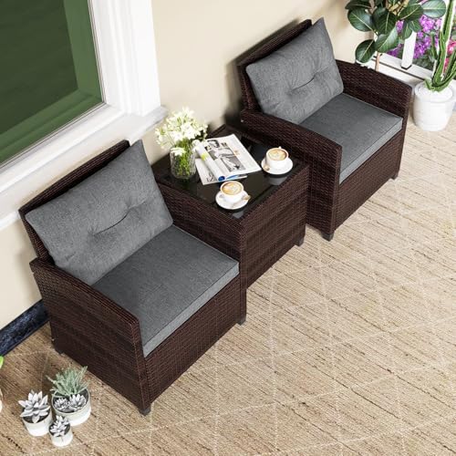 3 Pieces Patio Furniture Set (3 Count)
