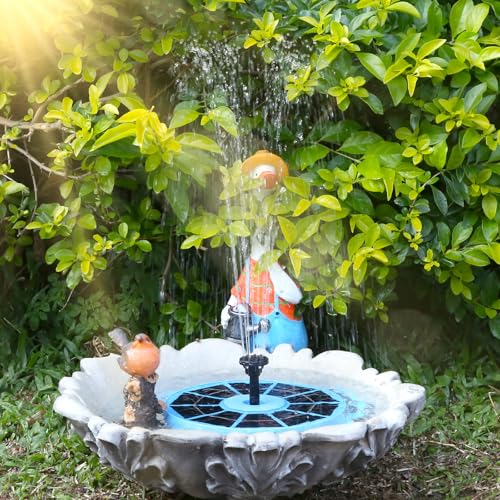 3.5W Solar Fountain Built (Blue / 3.5W-1500mAh Battery)