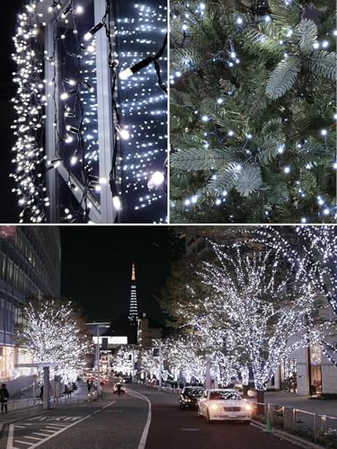 Solar String Lights Outdoor 6 Pack 600 LED 198FT Christmas Light Cool White (Cool White / 6 Pack)