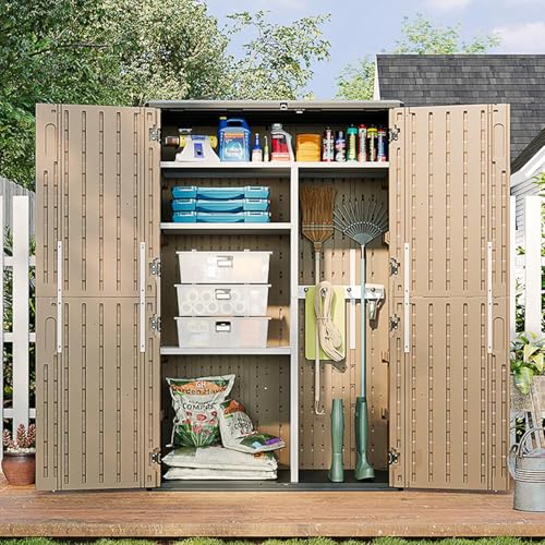 Outdoor Storage Shed (Brown / 64 Cu.Ft)