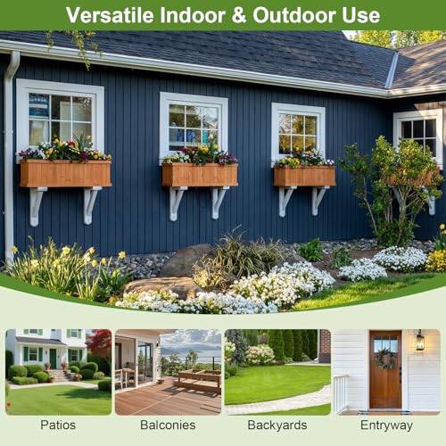 Outdoor Raised Garden Bed Set of 2 (Orange / 28"x10"x10")