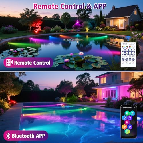 Color Changing Pond Lights (6-IN-1-BT)