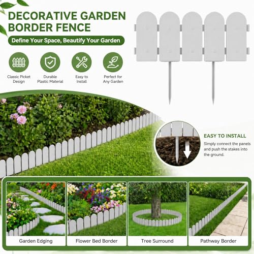 Garden Border Plastic Edging (Gray / 10ft.)