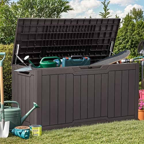 80 Gallon Outdoor Storage Box (Deck Box / 80 Gallon / Dark Brown)