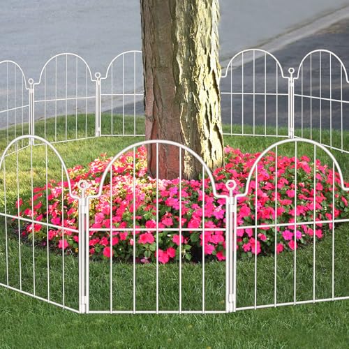 30 Pack White Decorative Garden Fence (White / 17 in(H))