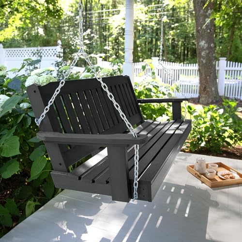 AD-PORL1-BKE Lehigh Porch Swing, 5 Feet, Black (Black)
