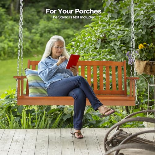 Upgraded 5 FT Wooden Porch Swing
