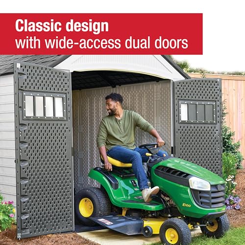 Resin Outdoor Storage Shed (7'x10' / Winter Fog)