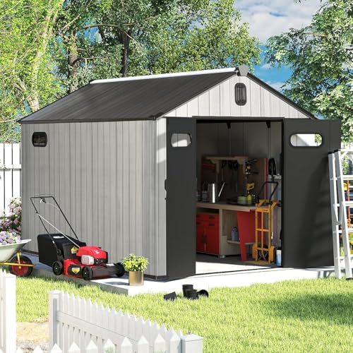 Domi 8X12FT Resin Outdoor Storage Shed (8x12FT)