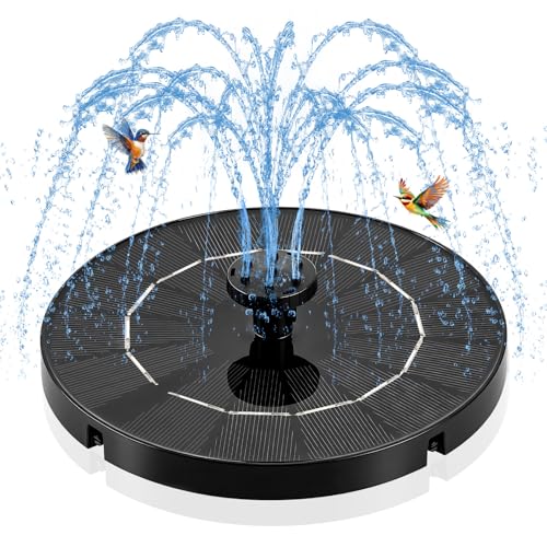 3.5W Solar Powered Water Fountain for Bird Bath Water Pump with 6 Nozzles (3.5w Solar Water Fountain)