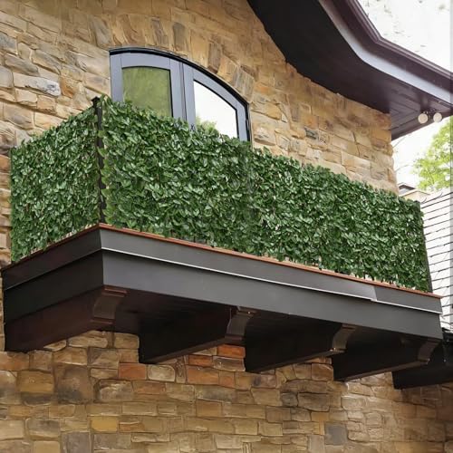 Expandable Fence Privacy Screen for Balcony Patio Outdoor (Green)