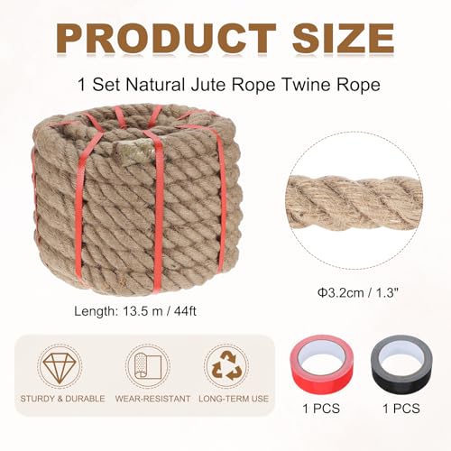 Jute Rope 1.3 Inch x 66ft