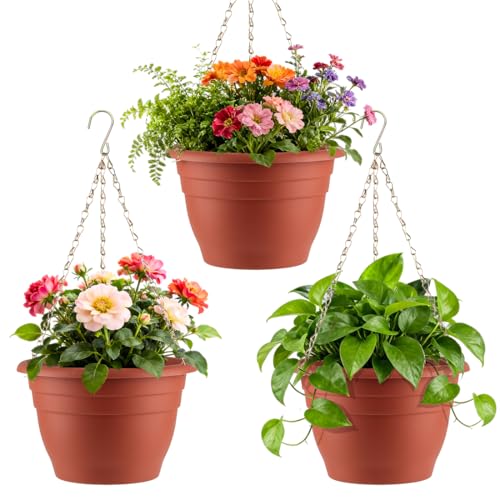 Hanging Planters 11 Inch (Red / 11 Inch-3P)