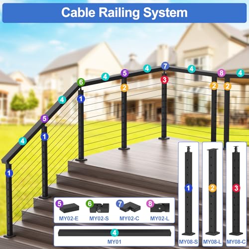 1 8" Black Stainless Steel Cable for Deck Cable Railing kit (1/8" / 120FT)