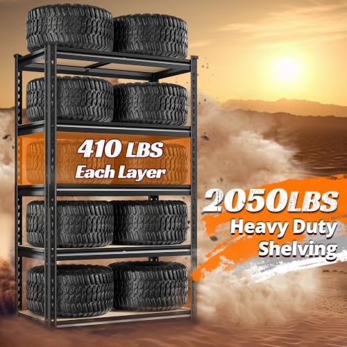Set of 3 Storage Shelves 5 Tier Garage Shelving Heavy Duty Load 2000LBS (11.8"D x 82.8"W x 60"H)