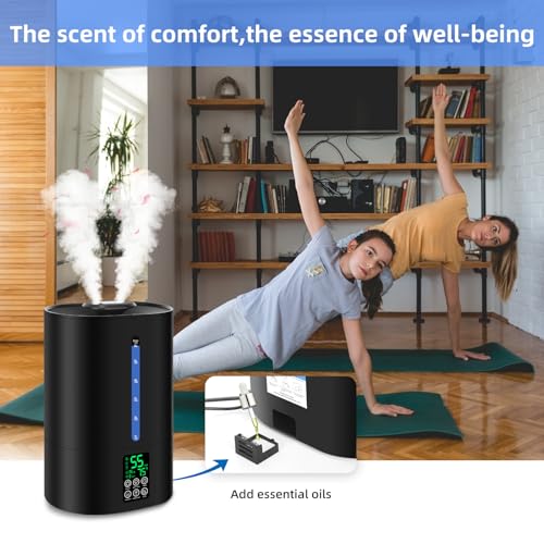 6L Warm & Cool Mist Humidifiers for Bedroom (6l / A-Black)