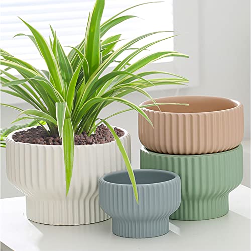 Puoyik 2 Piece Set of Flower Pots 8 (7.8/5.9 Blue)