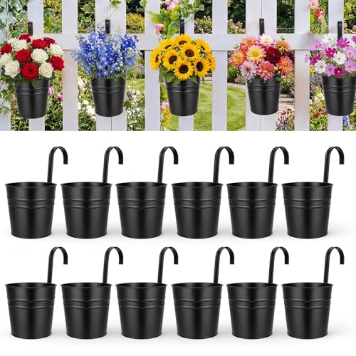 Hanging Flower Pots (Black(5in))