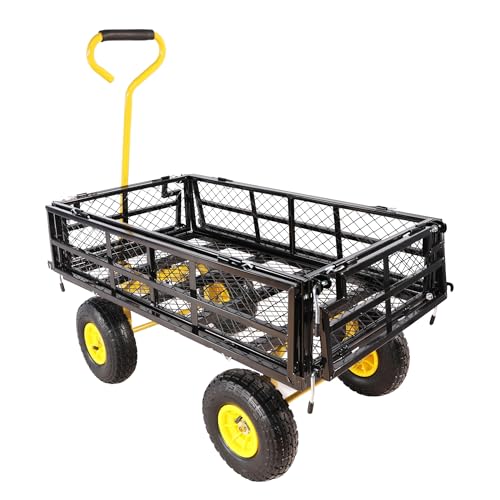 with a Four Wheeled Trailer with a Double (Yellow+black)
