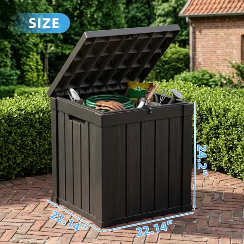 50 Gallon Outdoor Deck Box (Black / 50 gallon)