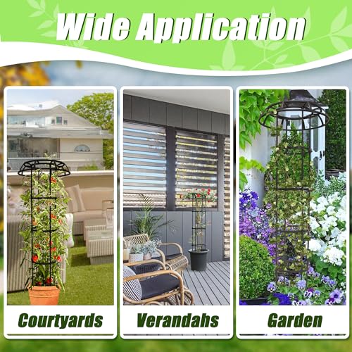 53 Inch Mushroom Top Garden Trellis for Climbing Plants