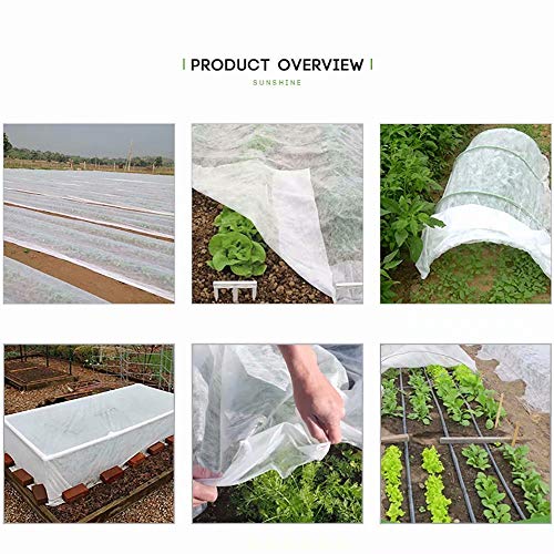 Plant Covers Freeze Protection Floating Row Covers 10'x25' 0.9oz Plant Covers Freeze Sun Protection (0.9oz-10'*25' / White)