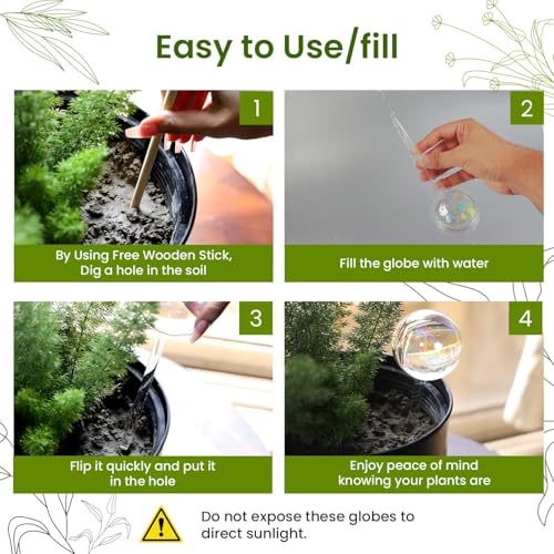 Iridescent Self Watering Globes (4 Count)