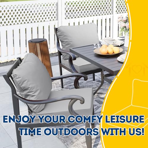 Outdoor Chair Cushions (Gray / 21"x21"x3" / 21"x17")