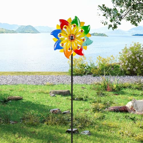 Wind Spinner Colorful Metal Wind Sculptures & Spinners (Colorful-13*63)
