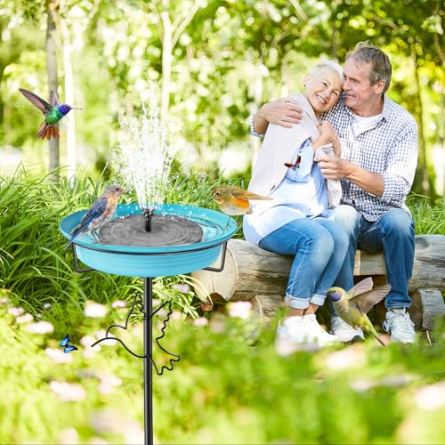 Bird Baths for Outside (Blue)