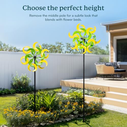 87" Wind Spinner Outdoor with Solar Light (Verdant Moon-Solar Light Version)