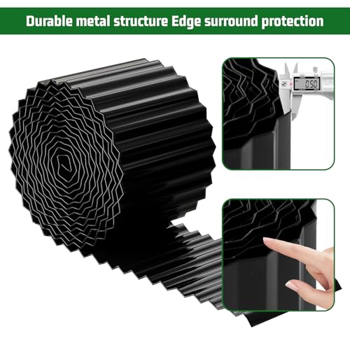 Corrugated Metal Garden Edging (Black)
