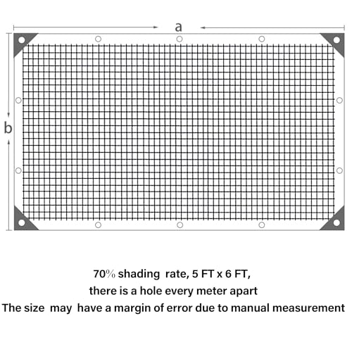 70% Shade Cloth for Garden (70%-5 FT x 6 FT)