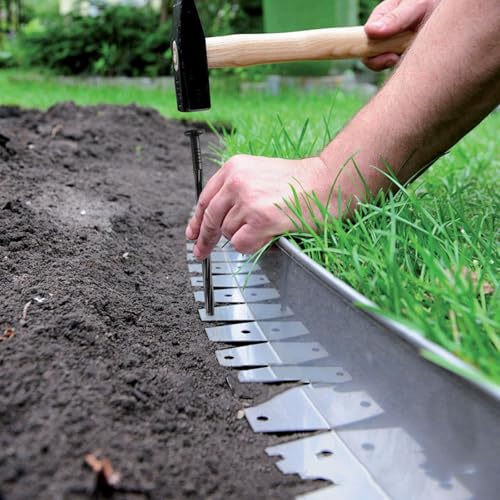 100Pcs 8 Inch Plastic Landscape Edging Spikes (100 Count)