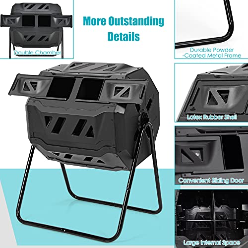 Compost Tumbler (Black / 43 Gallon)