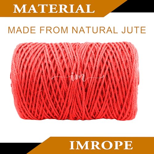 3mm x 1000 Feet Red Jute Rope (Red / 3mm x 1000 Ft)